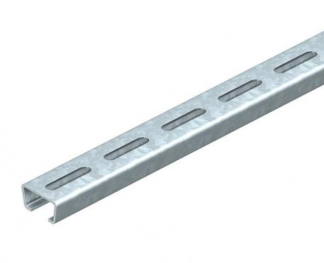 Rail profilé AML3518, ouverture de 16,5 mm, FS, perforé 2000 | 35 | 18 | 2 | acier | galvanisé sendzimir