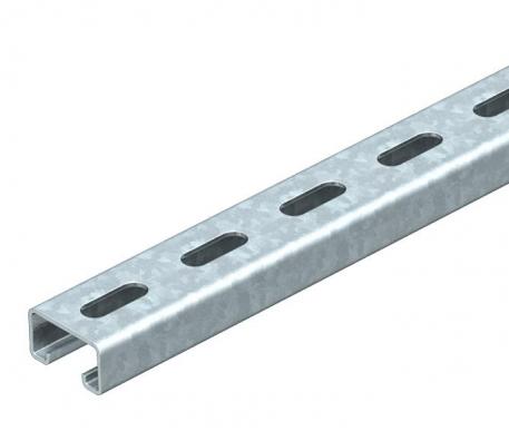 Rail de montage MS4121, fente 22 mm, FS, perforé 6000 | 41 | 21 | 2 | galvanisé sendzimir