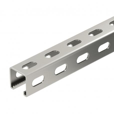 Rail de montage MS4141, fente 22 mm, A2, perforation latérale 1000 | 41 | 41 | 2 | nu, traité