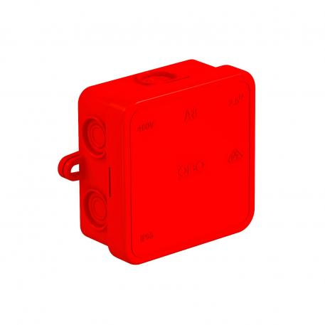 Boîtier de dérivation A 8 65x65x32 | 7 | IP55 | 7 entrées pour câbles de Ø 5 à 14 mm | rouge
