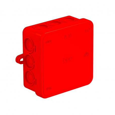 Kabeldoos A 11 75x75x35 | 12 | IP55 | 12 invoeren voor kabeldiameter 5-14 mm | rood