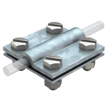 Kruisverbinder voor ronde en platte geleider DIN FT Rd 8-10/FL30 | thermisch verzinkt