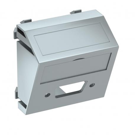 Multimediadrager voor VGA / D-Sub9 steekverbinding, 1 module, schuine uitlaat aluminium gelakt