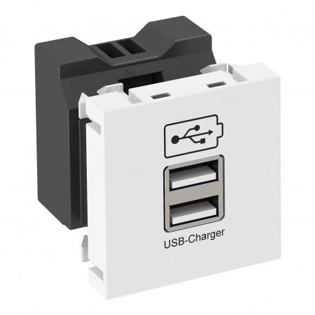 USB-oplader zuiver wit; RAL 9010