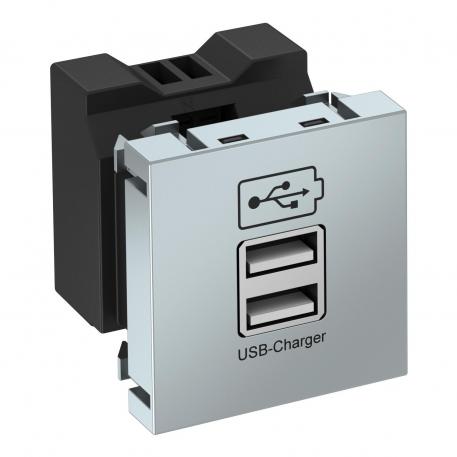 USB-oplader aluminium gelakt
