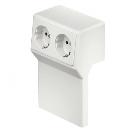 Support d'appareil RD GT40105, double blanc pur; RAL 9010