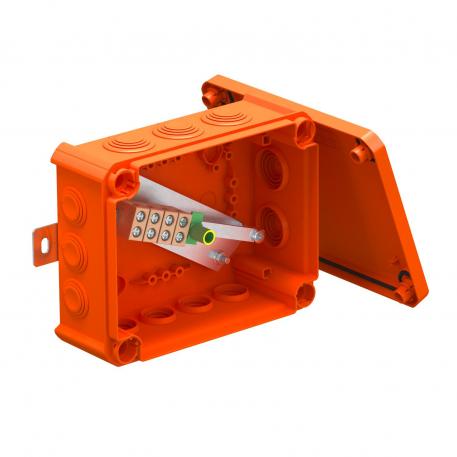 FireBox T160 met kabelinvoeren, enkele klemmen 176x135x67 | 12 | IP66 | 7 x M25 5 x M32 | oranje; RAL 2003