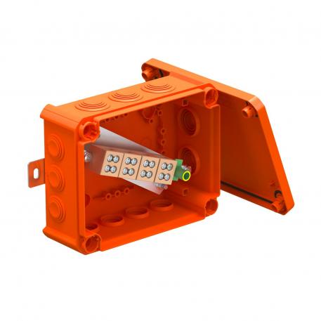 FireBox T160 met kabelinvoeren, dubbele klemmen 176x135x67 | 12 | IP66 | 7 x M25 5 x M32 | oranje; RAL 2003
