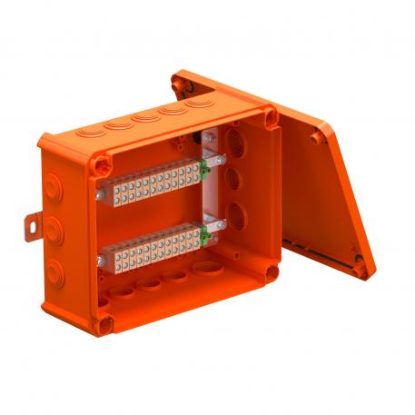 FireBox T250 met kabelinvoeren, voor datatechniek, 4x24 225x173x86 | 10 | IP66 | 9 x M25 7 x M32 | oranje; RAL 2003