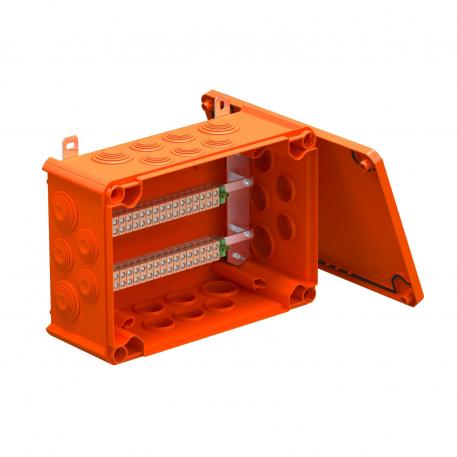 FireBox T350 met kabelinvoeren, voor datatechniek, 4x32 267x182x110 | 10 | IP66 | 16 x M32 8 x M40 | oranje; RAL 2003