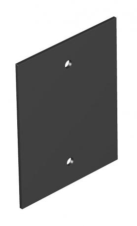 Plaque de support d'appareillages Telitank T12L, pleine noir graphite ; RAL 9011