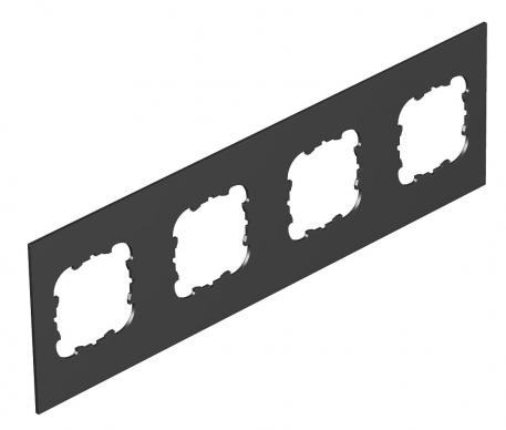 Plaque de support d'appareillages Telitank T12L, ouverture de montage ronde pour appareillage EKR noir graphite ; RAL 9011